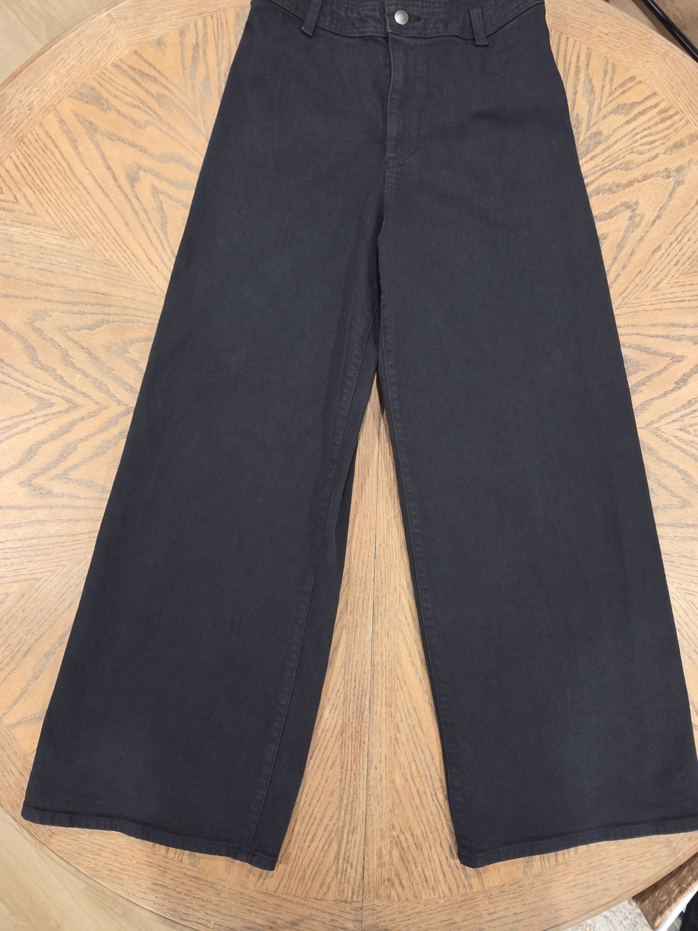 Sailor Overalls Women Size 4 Black Denim Wide Leg Jumpsuit - Picture 2 of 10